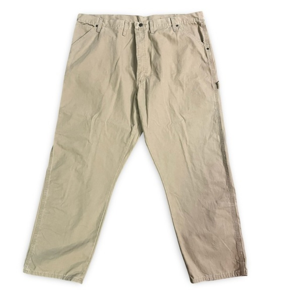 Wrangler Carpenter Pants‎ Mens 44x30 Beige Cotton Blend Workwear Utility